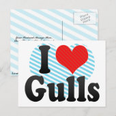 I Love Gulls Briefkaart (Voorkant / Achterkant)