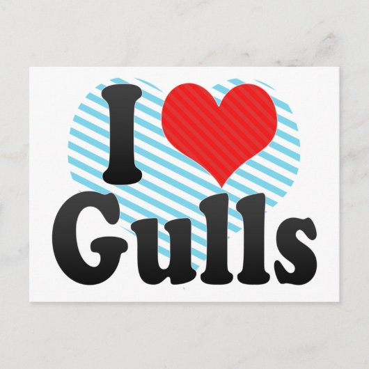 I Love Gulls Briefkaart (Voorkant)