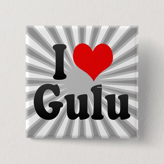 I Love Gulu, Uganda Vierkante Button 5,1 Cm (Voorkant)
