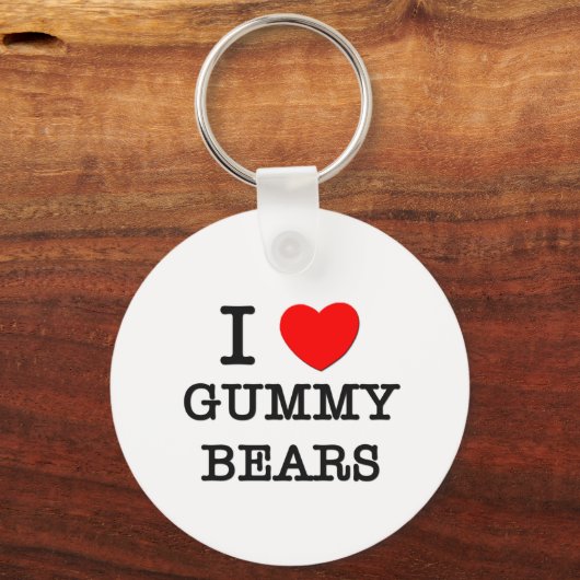 I Love Gummy Beren Sleutelhanger (Voorkant)