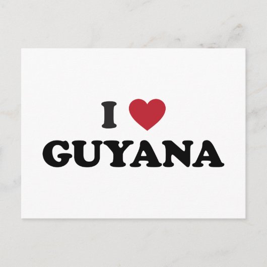 I Love Guyana Briefkaart (Voorkant)