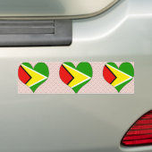 I Love Guyana Bumpersticker (Op auto)