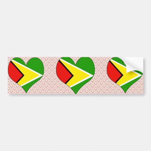I Love Guyana Bumpersticker (Voorkant)