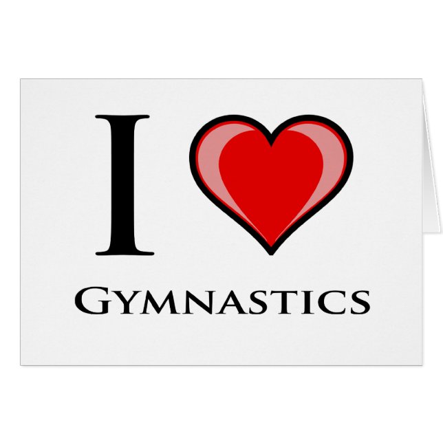 I Love Gymnastics (Voorkant Horizontaal)
