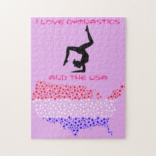 I Love Gymnastics and the USA Puzzle Legpuzzel (Verticaal)