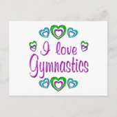 I Love Gymnastics Briefkaart (Voorkant)