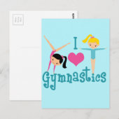 I Love Gymnastics Briefkaart (Voorkant / Achterkant)