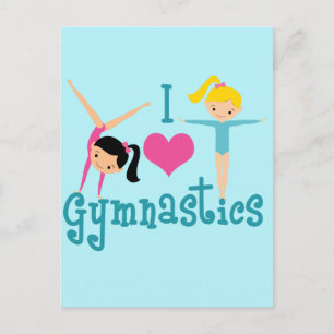 I Love Gymnastics Briefkaart