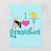 I Love Gymnastics Briefkaart (Voorkant)