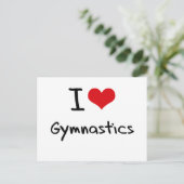 I Love Gymnastics Briefkaart (Staand voorkant)