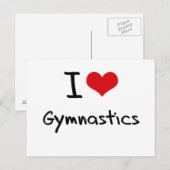 I Love Gymnastics Briefkaart (Voorkant / Achterkant)
