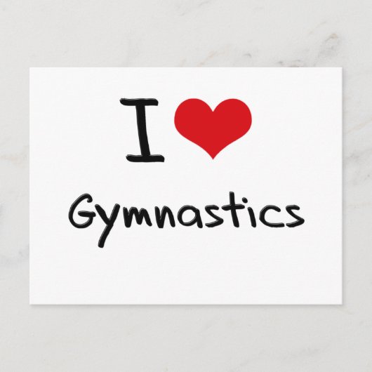 I Love Gymnastics Briefkaart (Voorkant)