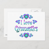 I Love Gymnastics Briefkaart (Voorkant / Achterkant)