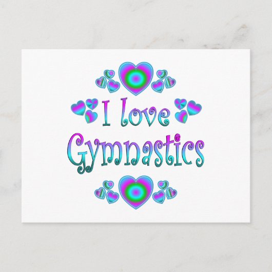 I Love Gymnastics Briefkaart (Voorkant)
