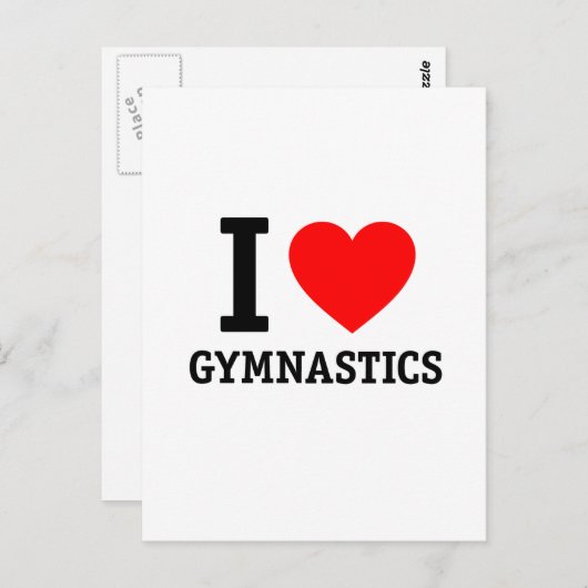 I Love Gymnastics Briefkaart (Voorkant / Achterkant)