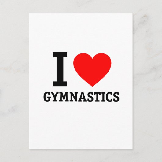 I Love Gymnastics Briefkaart (Voorkant)
