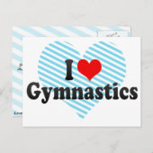 I Love Gymnastics Briefkaart (Voorkant / Achterkant)