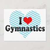 I Love Gymnastics Briefkaart (Voorkant)