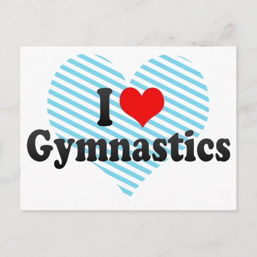 I Love Gymnastics Briefkaart (Voorkant)