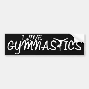 I Love Gymnastics Bumpersticker