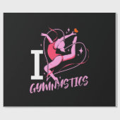 I Love Gymnastics Cadeaupapier (Vlak)