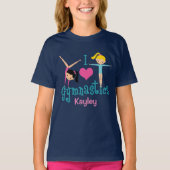 I Love Gymnastics Cute Custom Gymnast T-shirt (Voorkant)
