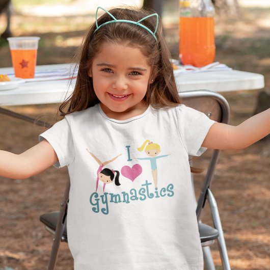 I Love Gymnastics Cute Gymnast Kinder T-shirt