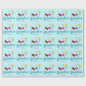 I Love Gymnastics Cute Personalized Gymnast Cadeaupapier (Vlak)