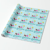 I Love Gymnastics Cute Personalized Gymnast Cadeaupapier (Uitgerold)