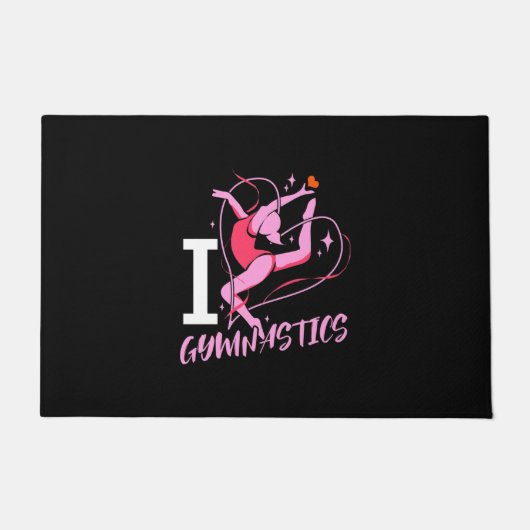I Love Gymnastics Deurmat (Voorkant)