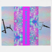 I Love Gymnastics Girls Fleece Blanket (Voorkant (Horizontaal))