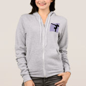 I Love Gymnastics - Gymnast with Lila Background Hoodie (Voorkant)