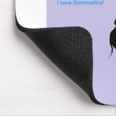 I Love Gymnastics - Gymnast with Lila Background Muismat (Hoek)