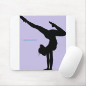 I Love Gymnastics - Gymnast with Lila Background Muismat (Met muis)