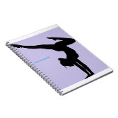 I Love Gymnastics - Gymnast with Lila Background Notitieboek (Rechterzijde)