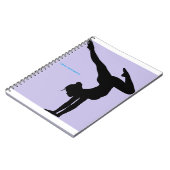 I Love Gymnastics - Gymnast with Lila Background Notitieboek (Linkerzijde)