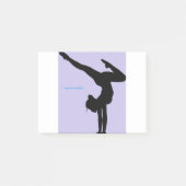 I Love Gymnastics - Gymnast with Lila Background Post-it® Notes (Voorkant)