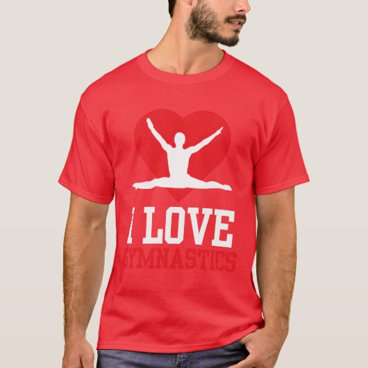 I Love Gymnastics Gymnasts Gymnast Sports Lover vi T-shirt (Voorkant)
