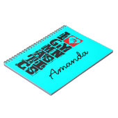 I Love Gymnastics Hunter Personalized Notitieboek (Linkerzijde)