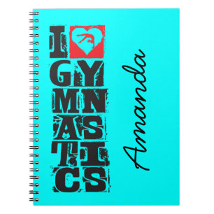 I Love Gymnastics Hunter Personalized Notitieboek