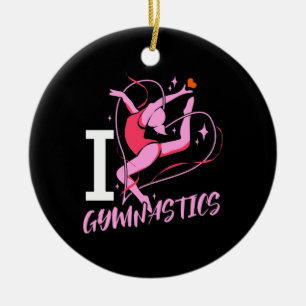 I Love Gymnastics Keramisch Ornament