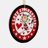 I Love Gymnastics Keramisch Ornament (Rechts)
