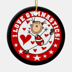 I Love Gymnastics Keramisch Ornament