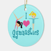 I Love Gymnastics Keramisch Ornament (Links)