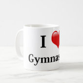 I Love Gymnastics Koffiemok (Voorkant links)