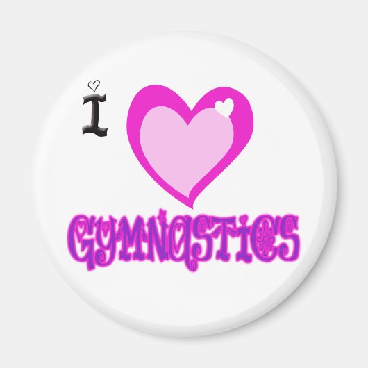 I Love GYMNASTICS Magneet (Voorkant)