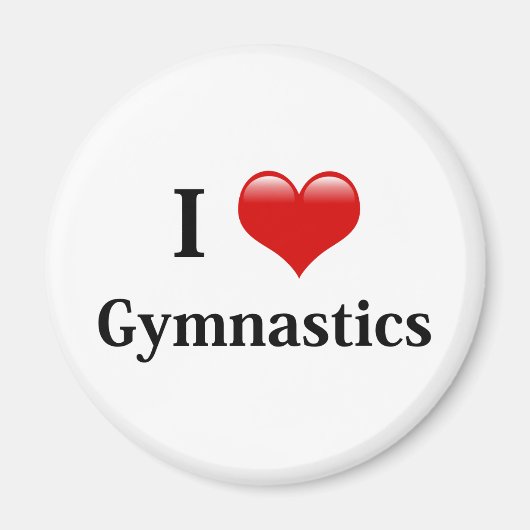 I Love Gymnastics Magneet (Voorkant)