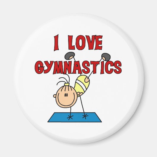 I Love Gymnastics Magneet (Voorkant)