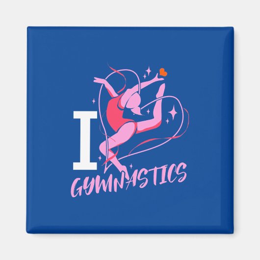 I Love Gymnastics Magneet (Voorkant)