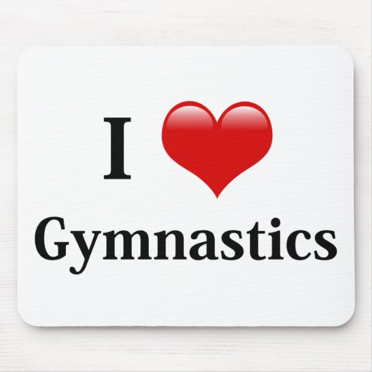 I Love Gymnastics Muismat (Voorkant)